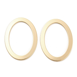 Настоящее золото 18K Латунные соединительные колечки, без кадмия, без никеля и без свинца, овальный разъем, реальный 18 k позолоченный, 33x24x1 мм
