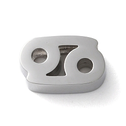 Рак Созвездие 304 подвески из нержавеющей стали, рак, 6x9x3 мм, отверстие : 2 мм