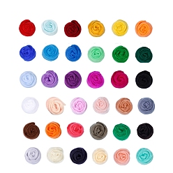 (52) Непрозрачная лаванда Иглы для валяния из шерсти, волокнистая шерстяная ровница для поделок, ровница из игольчатого фетра для прядения, разноцветные, 3 г / шт, 36 цветов, 1 шт / цвет, 36 шт / комплект