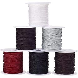 Gemischte Farbe Nylonfaden Kabel, DIY geflochtene Kugel Schmuck machen Schnur, Gemischte Farbe, 0.8 mm, etwa 10 m / roll (10.93 yards / roll), 6 Rollen / Set