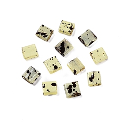 Бежевый 2-дырочные стекло бисер, , квадратный, бежевые, 5x4.5~5.5x2~2.5 мм, отверстие : 0.5~0.8 мм