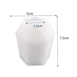 Белый Силиконовые формы, формы для литья смолы, для уф-смолы, изготовление ювелирных изделий из эпоксидной смолы, белые, белые, 60x60x72 мм, внутренний диаметр: 39 мм