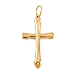Золотой 304 подвески из нержавеющей стали, с целью перехода в кольце, крест очарование, золотые, 27.5x16x2.5 мм, отверстие : 4.5 мм