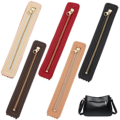 (52) Непрозрачная лаванда 5шт. 5 цвета сумка из искусственной кожи с застежкой-молнией, для аксессуаров для замены сумок, разноцветные, 18x3 см, 1 шт / цвет