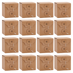 Цвет Древесины Квадратные складные коробки из крафт-бумаги, для упаковки подарков, деревесиные, готовое изделие: 7x7x7 см, 22.5x14x0.5 см
