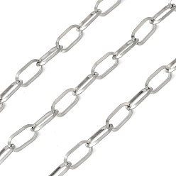 Нержавеющая Сталь Цвет 304 цепи из нержавеющей стали, пайки, с катушкой, цвет нержавеющей стали, 10x5x1 мм