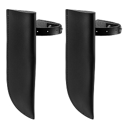 Черный Держатель для флагштока из искусственной кожи, чёрные, 177x55x3.5~10 мм