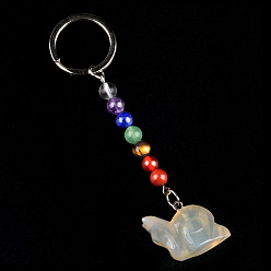 Натуральный Агат Агатовый брелок, с кварцевым резонатором, аметист, ляпис, авантюрин, красный агат, красная яшма, улитка, 10 см