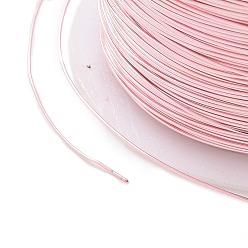 Pink Round Copper Craft Wire Copper Beading Wire, Long-Lasting Plated, Pink, 26 Gauge, 0.4mm, about 124.67 Feet(38m)/roll