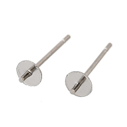 Платина 304 Выводы серьги из нержавеющей стали шпилька, платина, 14x4 мм