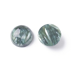 Серафинит Натуральные серафинитовые кабошоны, полукруглые / купольные, 12x5.5 мм