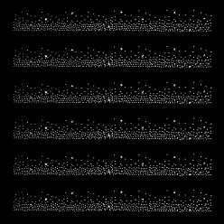 Claro AB Diamantes de imitación de resina de hotfix de brillo, hierro en parches, zapatos de vestir ropa de decoración, claro ab, 550x67x1 mm