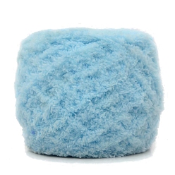 Светло-Синий Полиэфирная мягкая коралловая бархатная пряжа, мягкая пряжа из шенилла для вязания спицами и крючком, теплая пряжа для сумки, шапки, шарфов, одежды, перчаток, тапочек, кукол, голубой, 4 мм