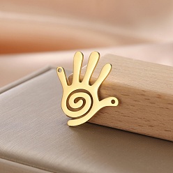 Золотой Шкентели нержавеющей стали, рука, золотые, 25x24 мм