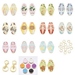 Золотой Двенадцать созвездий, стойки, эмалированный сплав, большие подвесные брелоки, с карабинами из железного сплава, звезда, золотые, 120 мм