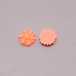 Koralle Undurchsichtigen Cabochons, Sonnenblume, Koralle, 13.5x4 mm