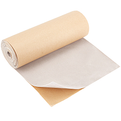 Античный Белый Липкая бархатная флокированная лайнер, для ювелирного ящика ремесло ткань кожура палочка, старинный белый, 250x0.8 мм, 4м / комплект