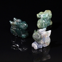 (RRHB277) Кристалл на подкладке из медово-бежевого цвета Естественные индийские украшения дисплей агата, украшение домашнего офиса, кролик, 55 мм