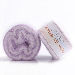 Сливовый 2-слойная пряжа, градиент цвета, для вязания спицами и крючком, слива, 0.5 мм