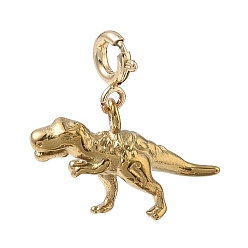 Dinosaur 304 подвесные украшения из нержавеющей стали, с пружинными зажимами, золотые, динозавр, 21 мм, Кулон : 13x22.5x6 мм