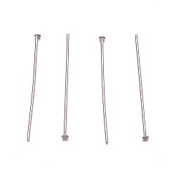 Нержавеющая Сталь Цвет Устойчивы к потускнению 304 штифты из нержавеющей стали с плоской головкой, цвет нержавеющей стали, 30x0.7 мм, Руководитель: 1.7 mm