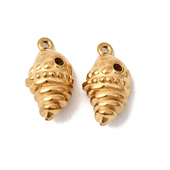 Shell Shape Подвески из нержавеющей стали 304, золотые, ионное покрытие (ip), формы раковины, 18x10x7 мм, отверстие : 1.2 мм