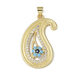 Настоящее золото 18K Стойки обшивки латунь кулон, долговечный, без свинца и без кадмия, слеза, реальный 18 k позолоченный, 32x19x3.5 мм, отверстие : 4x3.5 мм