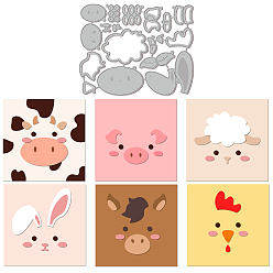 Other Animal Углеродистая сталь разрезает трафареты, для diy scrapbooking, Фотоальбом, декоративное тиснение, бумажная карточка, матовый цвет платины, животное рисунок, 106x133x0.8 мм