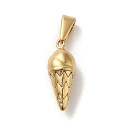 Золотой Вакуумное покрытие pvd 304 подвески из нержавеющей стали, очарование мороженого, золотые, 21x7.5 мм, отверстие : 3x7 мм