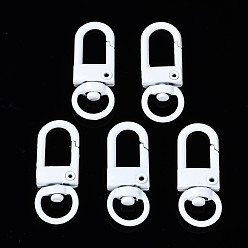 Белый Из экологически чистого сплава, окрашенного распылением, поворотные карабины с карабинами, без кадмия, без никеля и без свинца, белые, 33.5x12.5x5 мм, отверстие : 5x9 мм