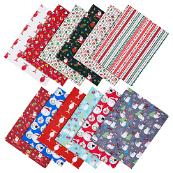 (52) Непрозрачная лаванда Хлопчатобумажная ткань с рождественской тематикой, для пэчворка, шить ткани для пэчворка, прямоугольные, разноцветные, 488x390x0.2 мм 12 шт. / Комплект