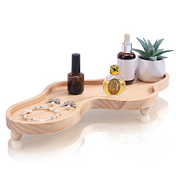 Mocassin Plateau décoratif en bois en forme de nuage, mocassin, 401x176x41mm