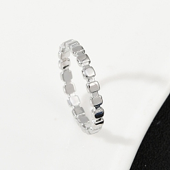 Нержавеющая Сталь Цвет 304 Кольца для пальцев из нержавеющей стали без отделки, квадратный, цвет нержавеющей стали, 2.5 мм, внутренний диаметр: 17 мм