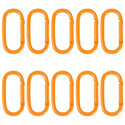 Сэнди Коричневый 10шт. сплав пружинных затворных колец, овальные, песчаный коричневый, 50x25x4 мм