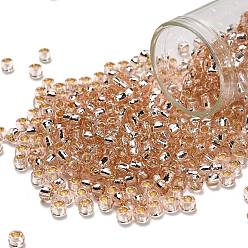 (31) Silver-Lined Translucent Rosaline Тохо 6/0 круглые бусины, японский бисер, (31) посеребренный полупрозрачный розалин, 4 мм, отверстие : 1.5 мм, Около 7570 шт / фунт