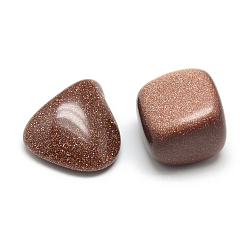 Goldstone Synthetic Goldstone Beads, Tumbled Stone, No Hole/Undrilled, Nuggets, 15~40x10~40x8~40mm