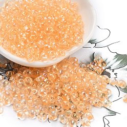 Седло Коричневый 6/0 внутри цветная бахрома из стеклянных бусин, слеза, седло коричневый, 4.5~5x3.5~4x4~5 мм, отверстие : 1 мм, Около 4000 шт / фунт