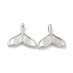 Нержавеющая Сталь Цвет 304 кабошон из нержавеющей стали для эмали, прелести хвоста русалки, цвет нержавеющей стали, 10.5x12x2.7 мм, отверстие : 1.4x2 мм