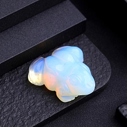 Опал Украшения для выставки лягушек из опалита, фигурка для украшения дома, фен-шуй энергетический камень подарок для домашнего офиса украшение рабочего стола, 35x30 мм