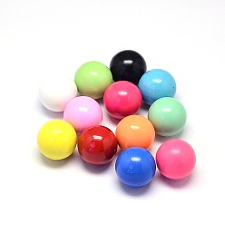 Mixed Color No Hole Spray Painted Brass Round Smooth Chime Ball Beads Fit Cage Pendants, Mixed Color, 16mm