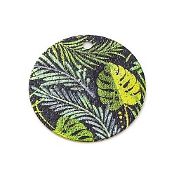 Круглые Геометрические сплав листовой печатный кулон серьги аксессуары, круглые, 20x0.5 мм, отверстие : 1.4 мм