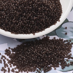 (DB0769) Matte Transparent Root Beer MIYUKI Delica Beads, Cylinder, Japanese Seed Beads, 11/0, (DB0769) Matte Transparent Root Beer, 1.3x1.6mm, Hole: 0.8mm, about 100000pcs/500g