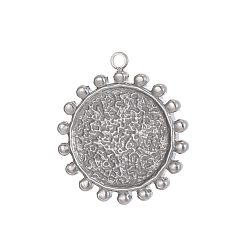 Нержавеющая Сталь Цвет 304 подвески из нержавеющей стали, плоские круглые прелести, цвет нержавеющей стали, 20x18 мм