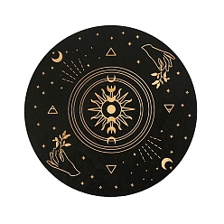 Солнце Деревянная маятниковая доска, биолокация гадальная доска, для колдовства принадлежности для викканского алтаря, плоско-круглые, солнце, 100 мм