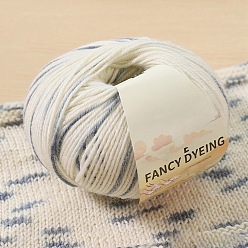 Бежевый Шерстяная радужная сегментная окрашенная пряжа для вязания, для одежды шарфы свитера шали шапки, бежевые, 0.5~1 мм, около 125.77 ярдов (115 м) / моток