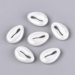 Кремово-белый Абс пластмассовые жемчужные подвески, формы раковины, кремово-белые, 15x10x4 мм, отверстие : 1.6~1.8 мм, Около 1428 шт / 500 г