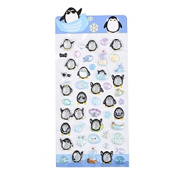 Пингвин Объемные наклейки для домашних животных, мультфильм наклейки, внутри — изображение, нанесенное эпоксидной смолой., пингвин, 3 мм