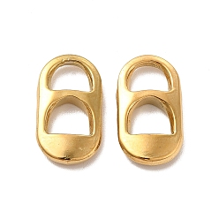 Golden PVD Vacuum Plating 304 Stainless Steel Links, Oval, Golden, 18x10x3mm, Hole: 6x5~6mm