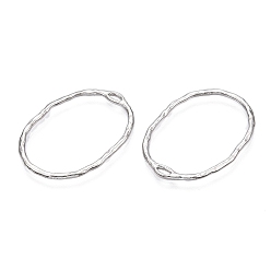 Платина Овальные подвески из сплава с покрытием стойки, без кадмия, без никеля и без свинца, платина, 30x21.5x1 мм, отверстие : 1x3 мм