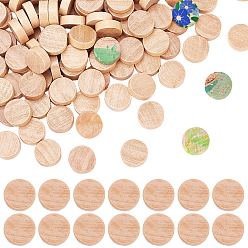 Цвет Древесины 200шт. листов древесины, плоско-круглые, деревесиные, 15 мм